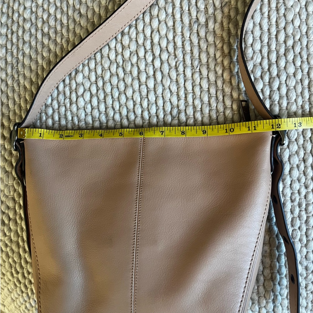 Coach Small Dufflette Leather Crossbody Bag Beachwood - Picture 5 of 16